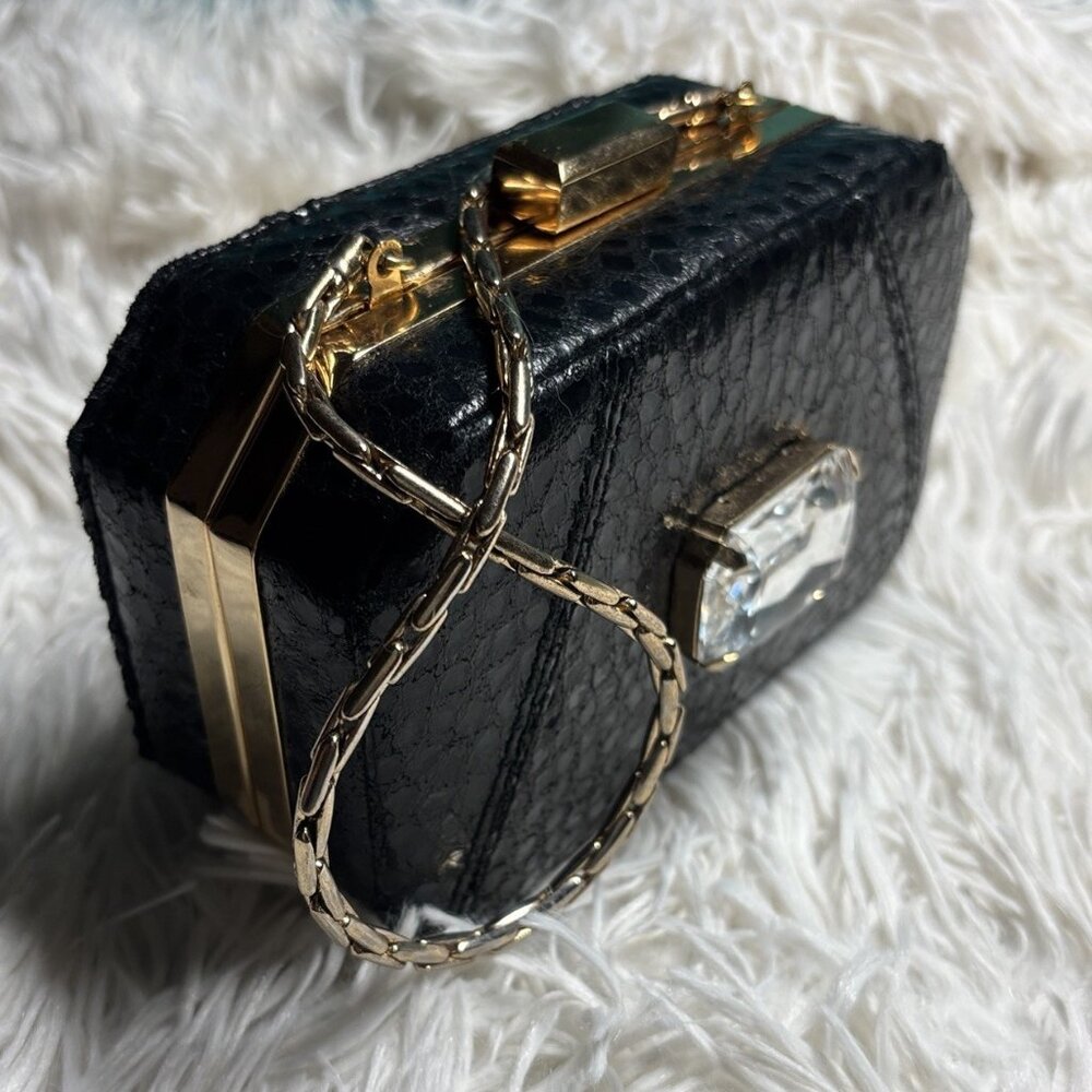 Snake Skin and Swarovski Central Crystal RARE Inge Christopher‎